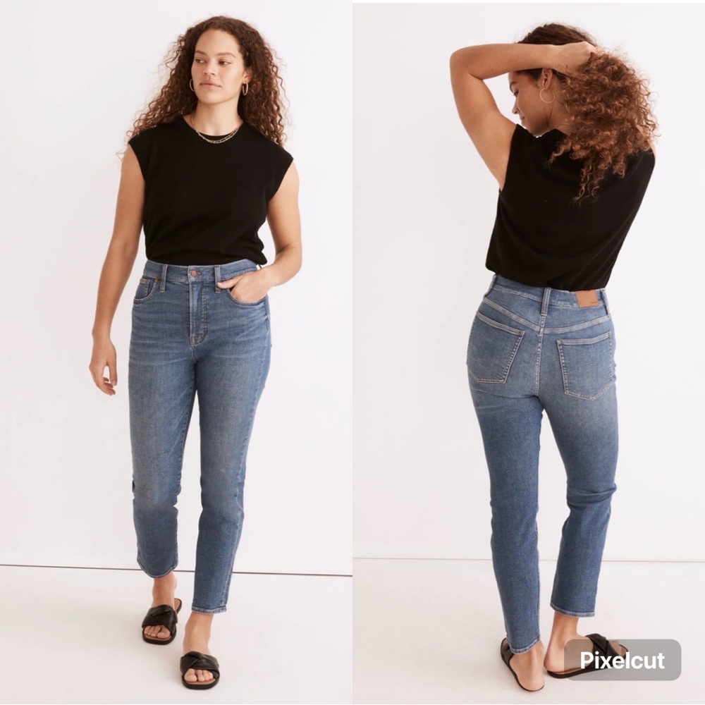 Madewell The Perfect Vintage Jean In Finney Wash High Rise Straight Size 25
